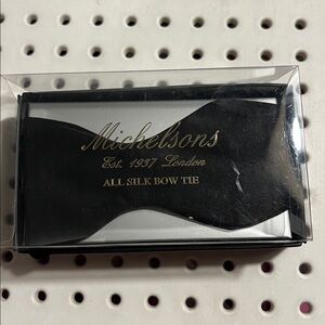 Michelsons Black Silk Bow Tie